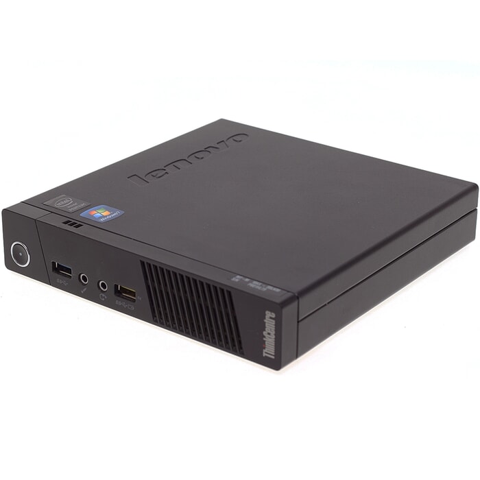 Lenovo ThinkCentre M73 Tiny PC, Intel Pentium G3220T, 4 GB DDR3, 500 GB HDD, A-Ware, Ansicht von Vorne Lenovo ThinkCentre M73 Tiny PC, Intel Pentium G3220T, 4 GB DDR3, 500 GB HDD, A-Ware, Ansicht von Vorne