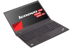 Lenovo ThinkPad T570 Notebook Ansicht links aufklappt Netzteil Anschluss USB 3 USB-C 15,6 Zoll Bildschirm mit Webcam