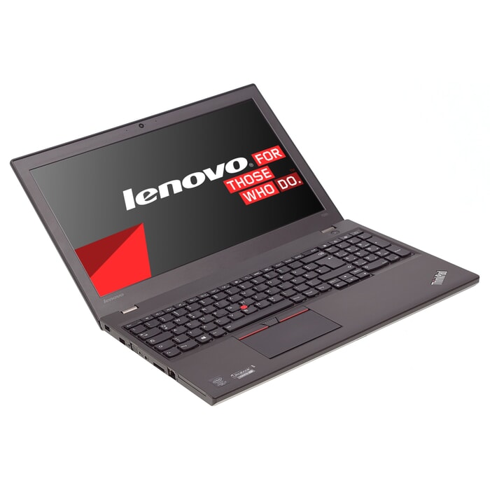 Lenovo ThinkPad T550, 15-Zoll-Bildschirm (1920x1080), i5-5300U, 8GB RAM, 500GB HDD, schwarz, B-Ware, Ansicht von vorne Lenovo ThinkPad T550, 15-Zoll-Bildschirm (1920x1080), i5-5300U, 8GB RAM, 500GB HDD, schwarz, B-Ware, Ansicht von vorne