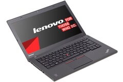 Lenovo ThinkPad T450, i5-5300U (3 MB-Cache, 2,30 GHz), 14" HD+ (1600 x 900) LED, 4GB DDR3L, 250GB SSD, Schwarz, A-Ware,  Ansicht von Vorne