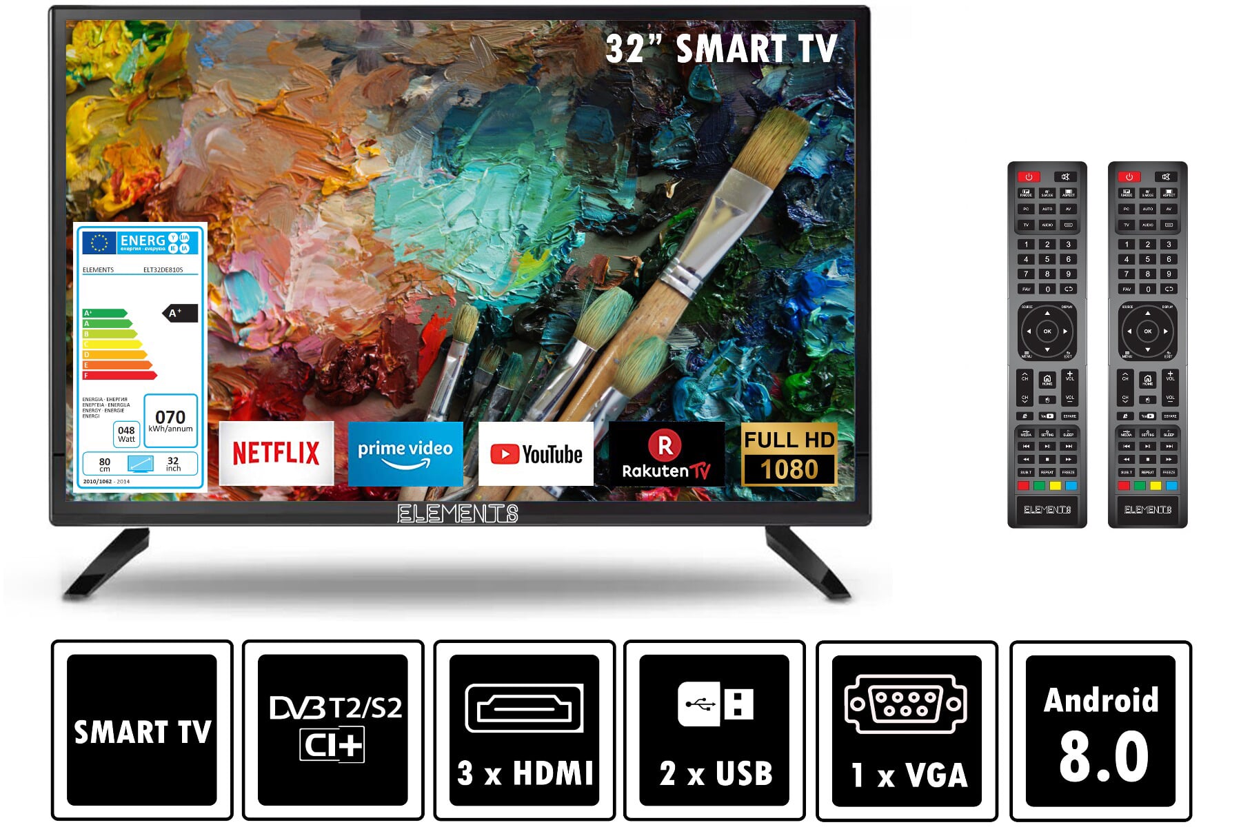 Elements Elt32de810s 32 Smart Tv Fernsehgerat 8tv.channel@gmail.com +7495 994 49 66 (ext. elements 32