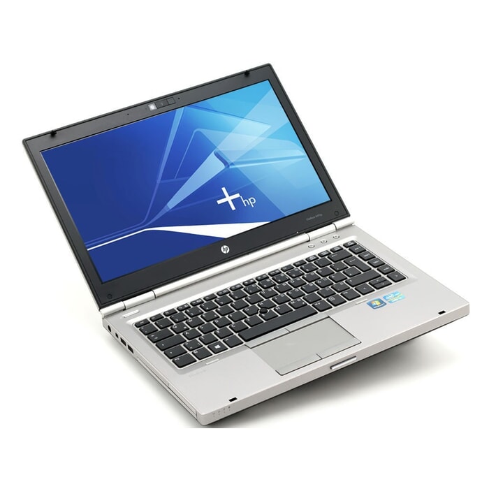 HP EliteBook 8470p, i5-3320M, 14 Zoll Blendfreies LED 1366×768, 4GB DDR3, 128GB SSD, Silber, A-Ware, Ansicht von Vorne HP EliteBook 8470p, i5-3320M, 14 Zoll Blendfreies LED 1366×768, 4GB DDR3, 128GB SSD, Silber, A-Ware, Ansicht von Vorne