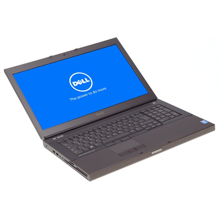 Dell Precision M6800, 17-Zoll-Display (1920x1080), i7-4810MQ, 16GB RAM, 500GB SSHD, schwarz, A-Ware, Ansicht von vorne Dell Precision M6800, 17-Zoll-Display (1920x1080), i7-4810MQ, 16GB RAM, 500GB SSHD, schwarz, A-Ware, Ansicht von vorne