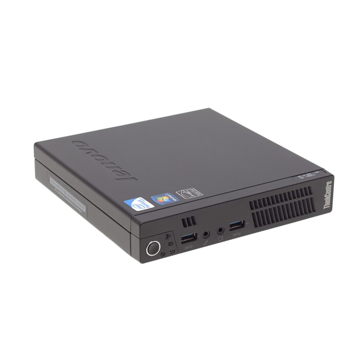 Lenovo ThinkCentre M92 Tiny USFF PC, Pentium G2020T, 4GB RAM, 320GB HDD, A-Ware, Ansicht von vorne Lenovo ThinkCentre M92 Tiny USFF PC, Pentium G2020T, 4GB RAM, 320GB HDD, A-Ware, Ansicht von vorne