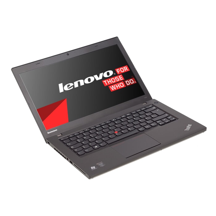 Lenovo ThinkPad T440,14-Zoll-Display (1600x900), i5-4300U, 8GB RAM, 240GB SSD, Schwarz, A-Ware, Ansicht von vorne Lenovo ThinkPad T440,14-Zoll-Display (1600x900), i5-4300U, 8GB RAM, 240GB SSD, Schwarz, A-Ware, Ansicht von vorne