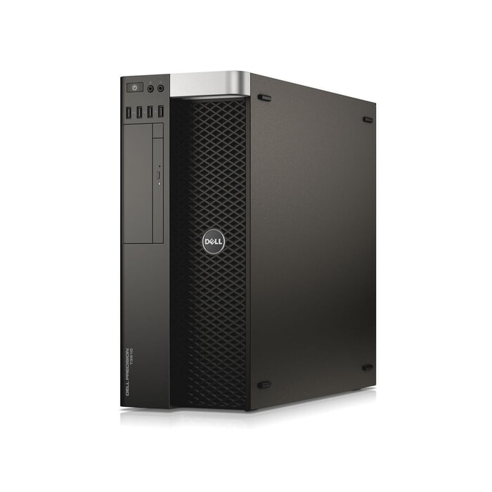 Dell Precision T5610 PC, Intel Xeon 6-Kern E5-2620 v2, 16GB RDIMM-Speicher mit ECC, 2 x 500 GB, Frontansicht
Dell Precision T5610 PC, Intel Xeon 6-Kern E5-2620 v2, 16GB RDIMM-Speicher mit ECC, 2 x 500 GB, Frontansicht