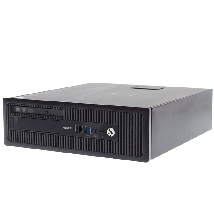HP ProDesk 600 G1 PC, Intel Quad-Core i5-4570, 4 GB RAM, 500 GB HDD, Ansicht von Vorne horizontal mit 2* USB3 und 2* USB2 HP ProDesk 600 G1 PC, Intel Quad-Core i5-4570, 4 GB RAM, 500 GB HDD, Ansicht von Vorne horizontal mit 2* USB3 und 2* USB2